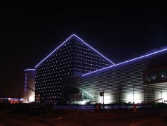 Gebouw met Speciale Neon verlichting